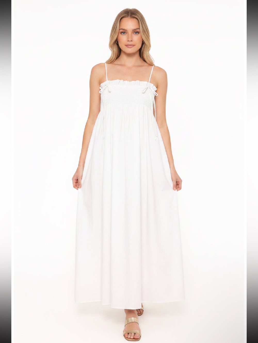 Petal & Pup Josie White Smocked Maxi Dress ❤️NWT❤️IN STORES❤️